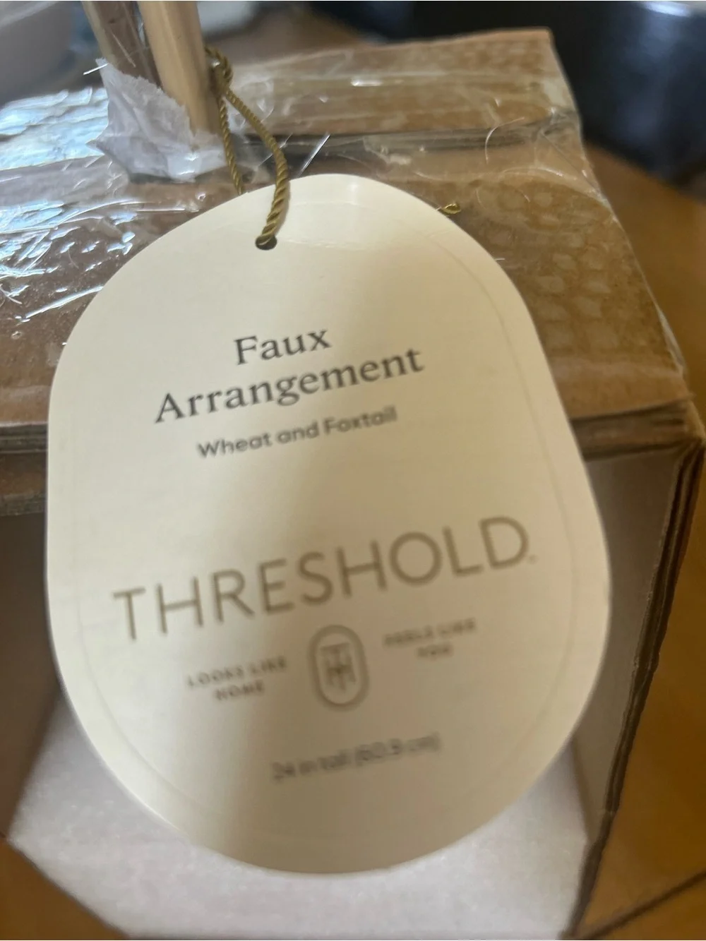 NWT Threshold Wheat & Foxtail Luxe Pink Pampas Arrangement & Ceramic Vase